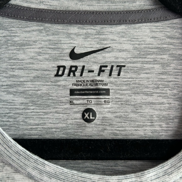 Nike FSU Seminoles Dri-Fit Heathered Grey Short Sleeve Shirt Size XL - Picture 5 of 6